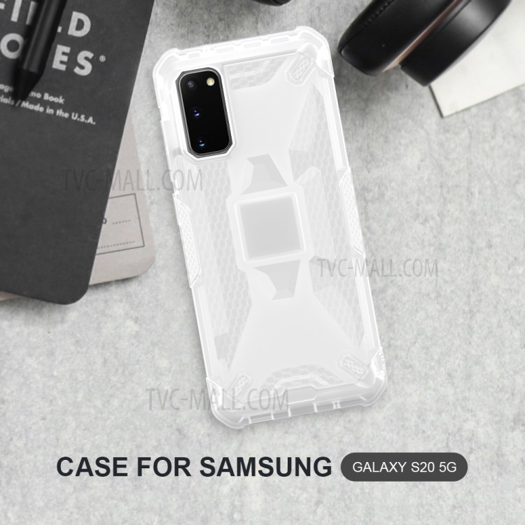 Robot Series Shockproof Anti-dropping TPU Phone Case for Samsung Galaxy S20 - Transparent-4
