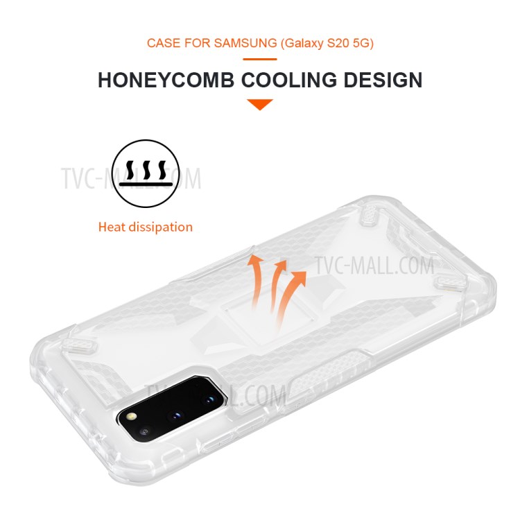 Robot Series Shockproof Anti-dropping TPU Phone Case for Samsung Galaxy S20 - Transparent-6