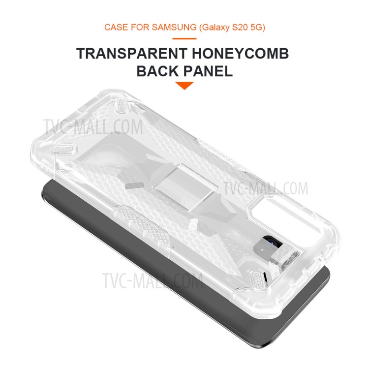 Robot Series Shockproof Anti-dropping TPU Phone Case for Samsung Galaxy S20 - Transparent-8