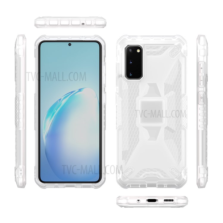 Robot Series Shockproof Anti-dropping TPU Phone Case for Samsung Galaxy S20 - Transparent-9