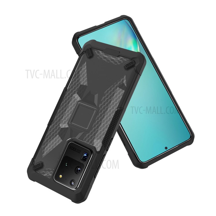Série Robô À Prova De Choque Anti-largando Tampa Do Telefone TPU Para Samsung Galaxy S20 De Ultra - Cinza Preto / Transparente-10