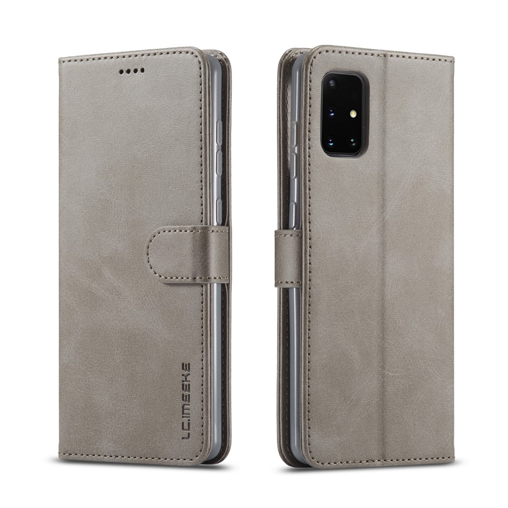 LC.IMEEKE Leather with Wallet Case for Samsung Galaxy A51 5G SM-A516 - Grey