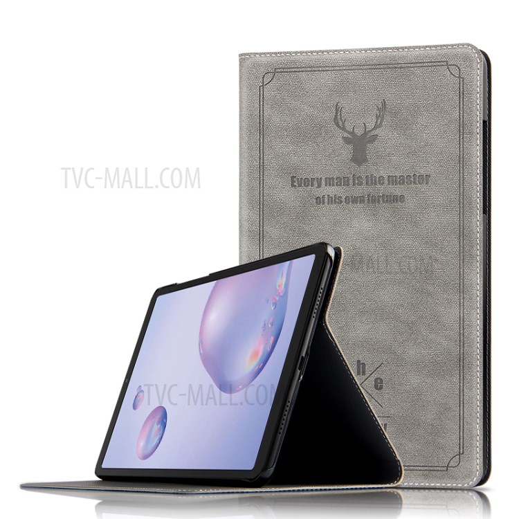 Ultra-thin Deer Pattern PU Leather + PC Tablet Protective Cover for Samsung Galaxy Tab A 8.4 (2020) - Grey-4