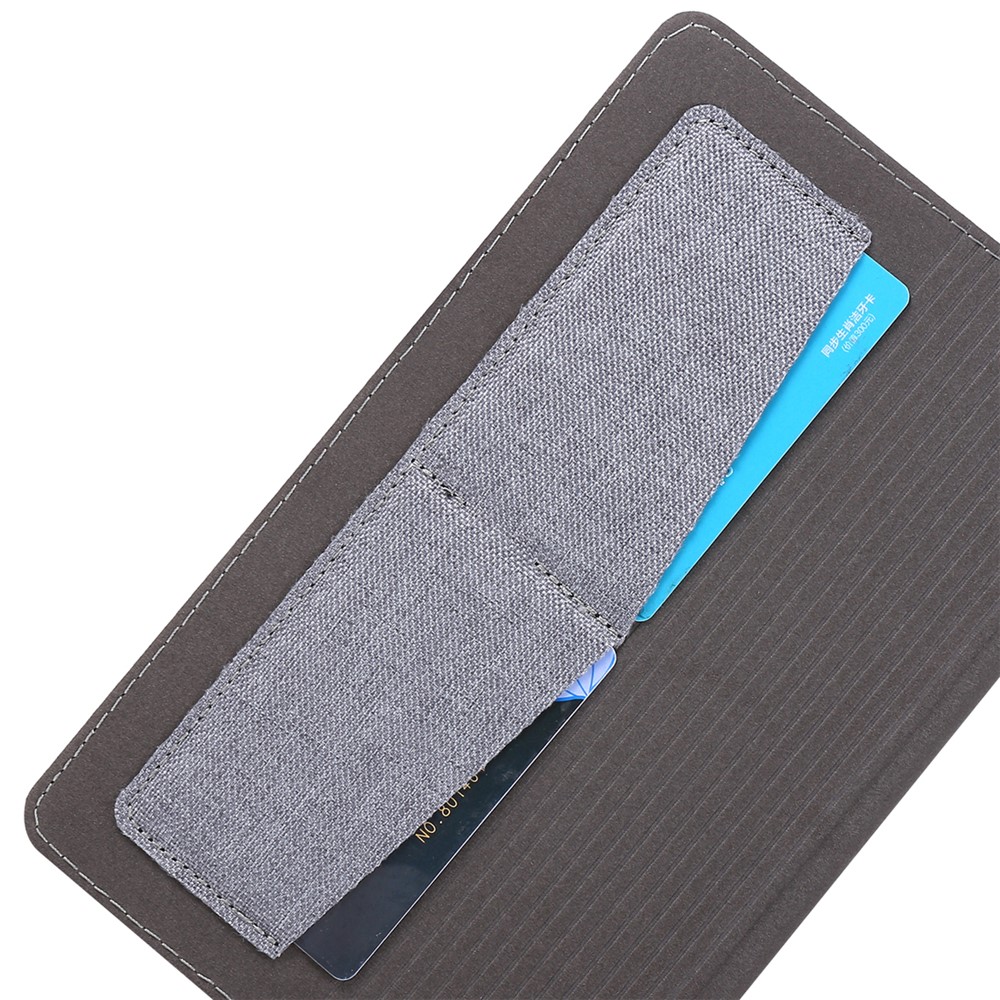 Cubierta Protectora De Cuero De Soporte De Textura De Tela Para Samsung Galaxy Tab A 8.0 Wi-Fi (2019) SM-T290 / T295 - Negro