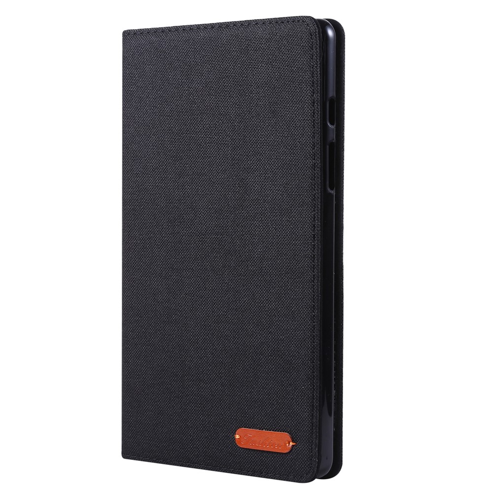 Copertura Protettiva In Pelle Di Texture In Tessuto Per Samsung Galaxy Tab A 8.0 Wi-Fi (2019) SM-T290 / T295 - Nero