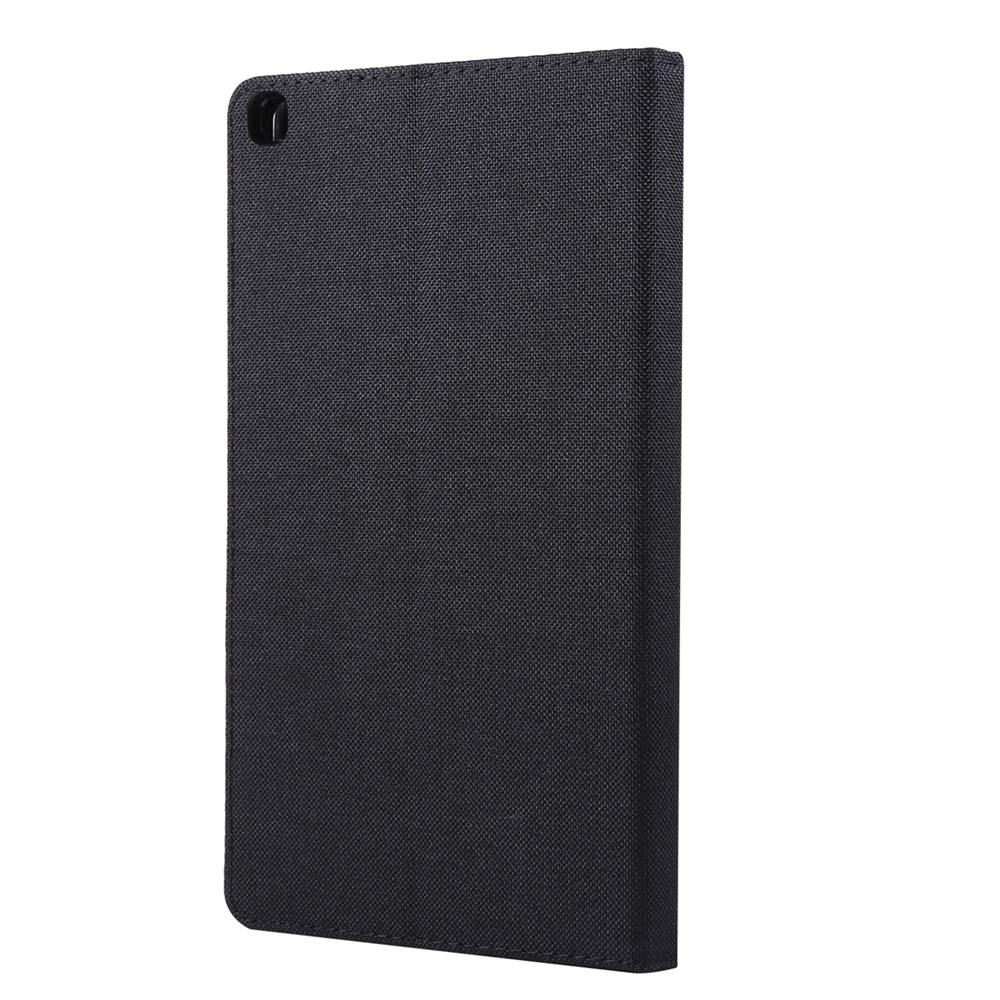 Cubierta Protectora De Cuero De Soporte De Textura De Tela Para Samsung Galaxy Tab A 8.0 Wi-Fi (2019) SM-T290 / T295 - Negro