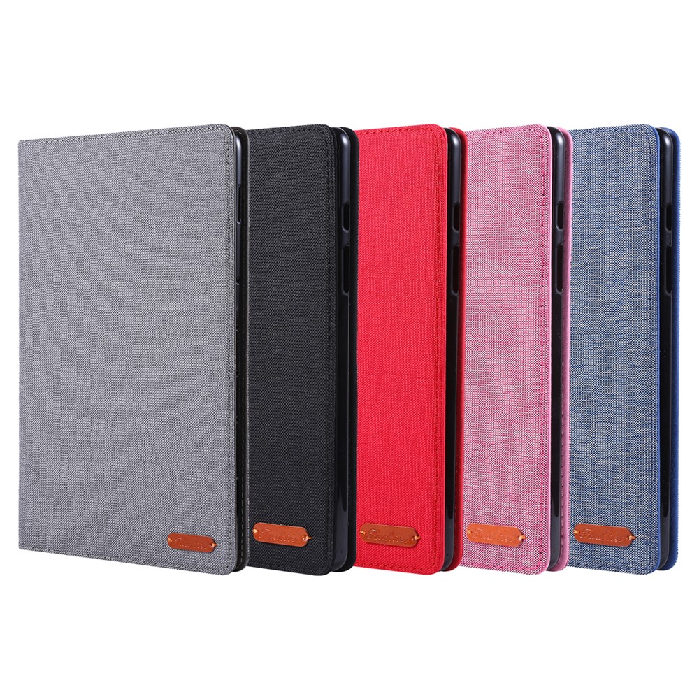 Pano Textura Estande Capa Protetora De Couro Para Samsung Galaxy Tab A 8,0 Wi-fi (2019) SM-T290 / T295 - Preto-8