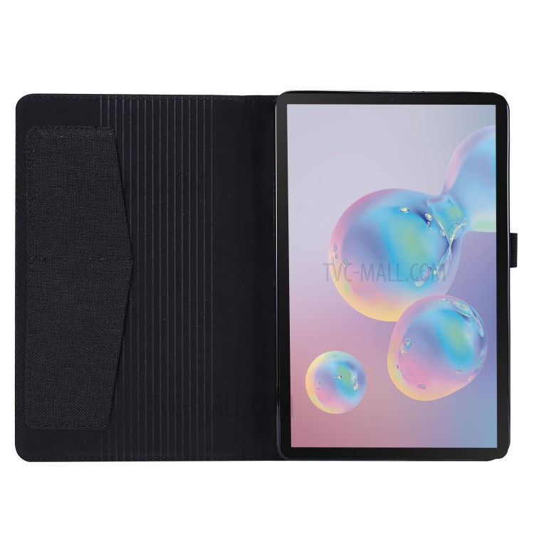 Cloth Texture Card Slots Stand Leather Protective Cover for Samsung Galaxy Tab A 8.4 (2020) T307 - Black-2