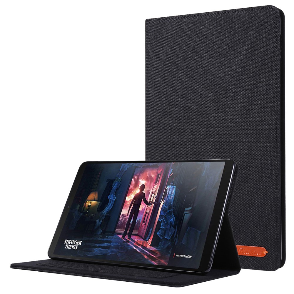 Cloth Texture Card Slots Stand Leather Cover for Samsung Galaxy Tab A 10.1 (2019) T510/T515 - Black-1