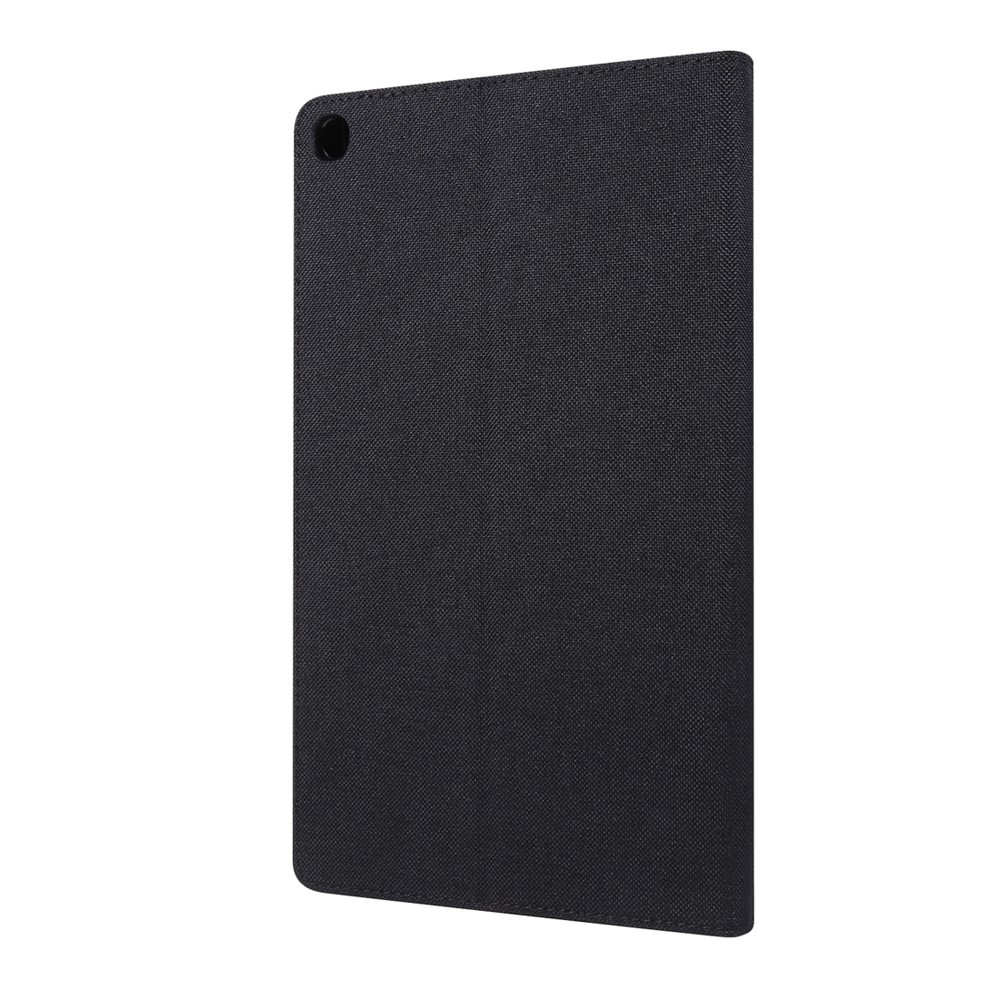 Slot di Schede Texture in Tessuto Coperchio in Pelle Per Samsung Galaxy Tab A 10.1 (2019) T510/T515 - Nero-3