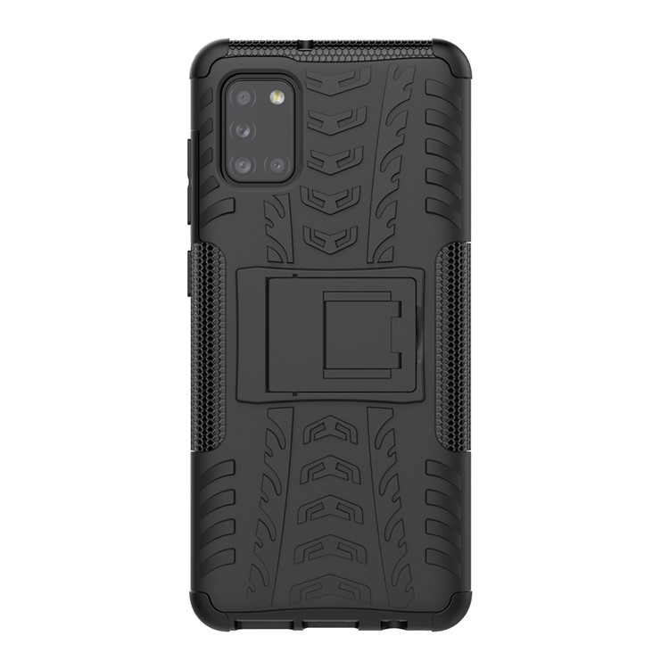 Cool Tyre PC + TPU Cell Phone Shell for Galaxy A31 - Black-3