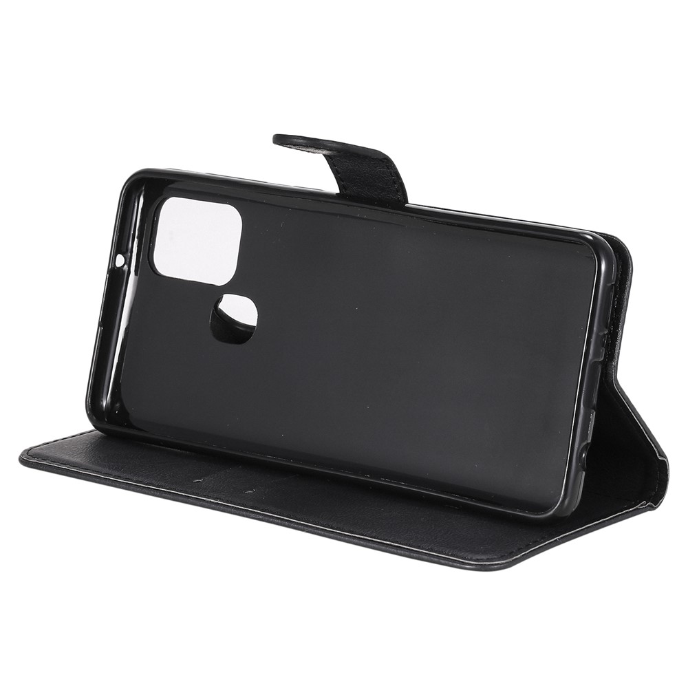 KT Leather Series-2 Carteira de Couro Stand Phone Case Para Samsung Galaxy A21s - Preto