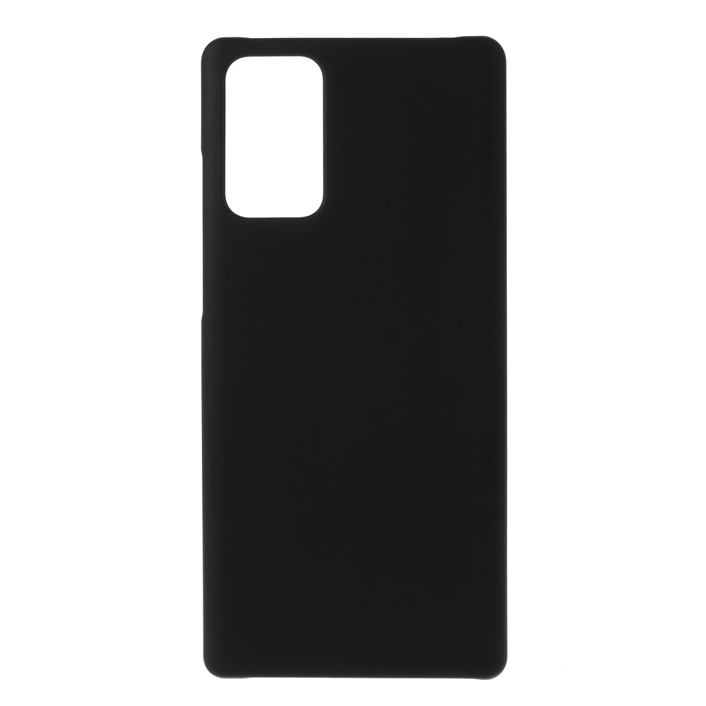Rubberized Plastic Cell Phone Case for Samsung Galaxy Note 20 - Black-1