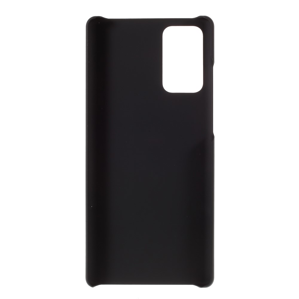 Étui de Téléphone Portable en Plastique Caoutchouté Pour Samsung Galaxy Note20 / Note20 5G - le Noir