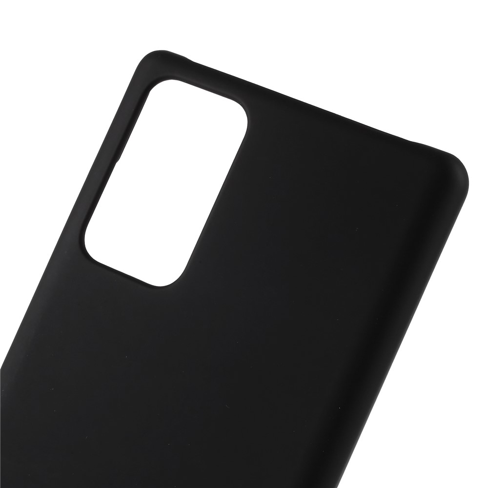 Rubberized Plastic Cell Phone Case for Samsung Galaxy Note 20 - Black-4