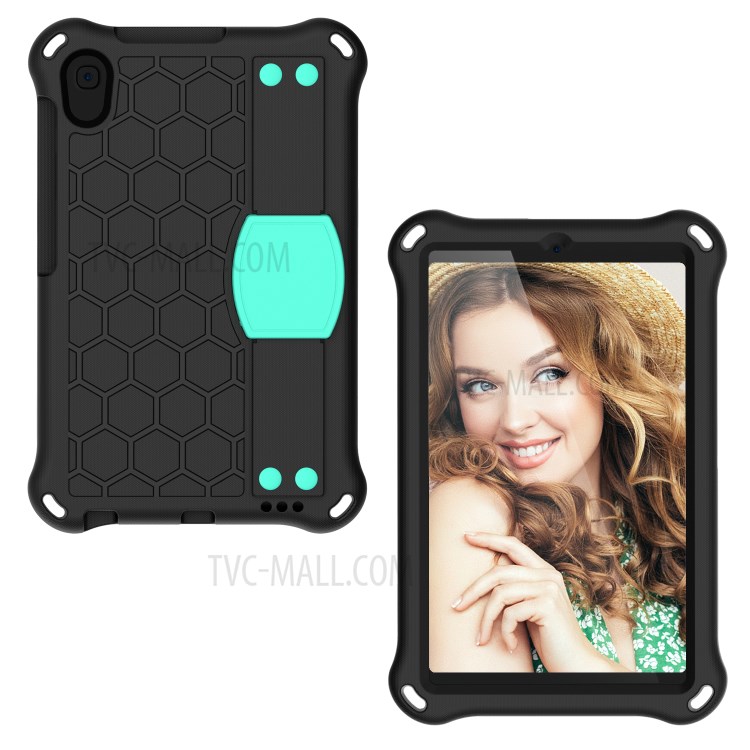 Honeycomb Texture EVA Tablet Cover for Samsung Galaxy Tab A 8.4 (2020) T307/T307u - Black/Cyan-1