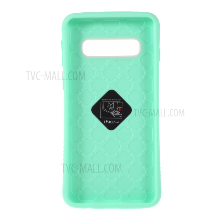 IFACE MALL Série PC + TPU Macaron Couverture Shell Téléphone Hybride Pour Samsung Galaxy S10, Plus - Rose / Vert-3