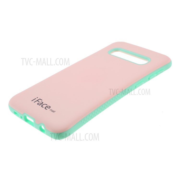 IFACE MALL Série PC + TPU Macaron Couverture Shell Téléphone Hybride Pour Samsung Galaxy S10, Plus - Rose / Vert-4