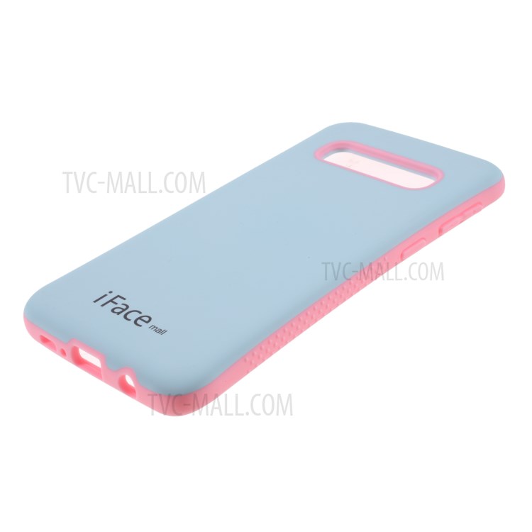 Caso Ibrido IFACE MALL PC + TPU Per La Galassia S10 - Blu / Rosa-4