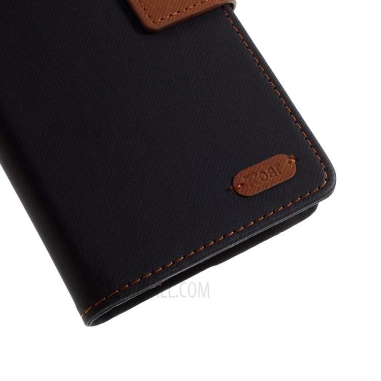 Porte-monnaie En Cuir Grain Croisé ROAR Support Cas De Secousse Pour Samsung Galaxy A71 SM-A715 - Noir-6