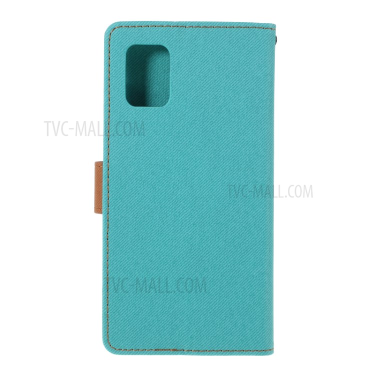ROAR Sarja Grão Carteira De Couro Se Do Caso Da Aleta Para Samsung Galaxy A71 SM-A715 - Verde-3