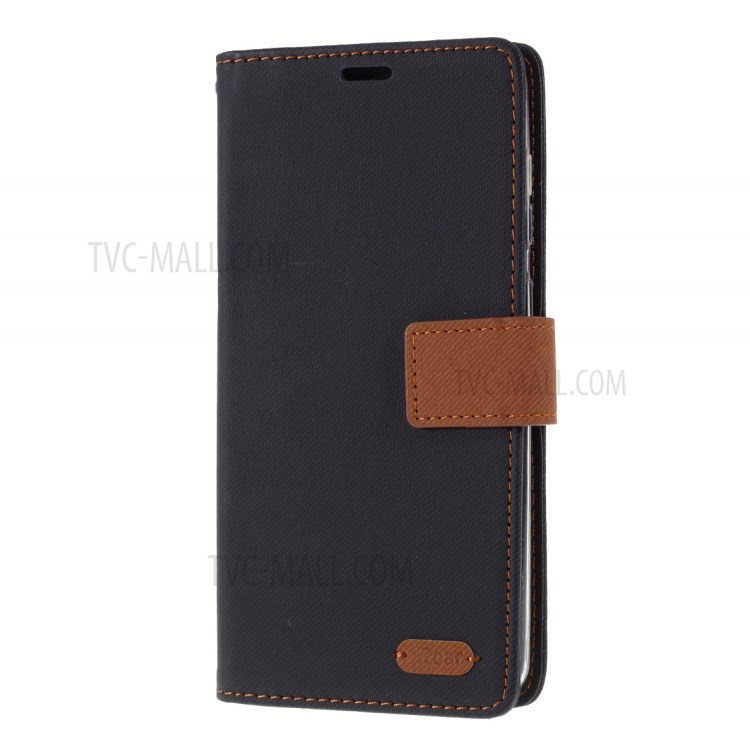 ROAR Twill Grain Flip Leather Wallet Case with Stand Cover for Samsung Galaxy A31 - Black-2