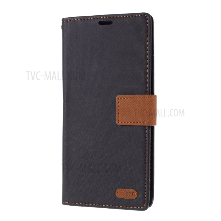 ROAR Twill Grain Flip Leather Stand Wallet Case for Samsung Galaxy A81/Note 10 Lite - Black-2