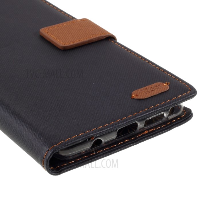 ROAR Twill Grain Flip Leather Stand Wallet Case for Samsung Galaxy A81/Note 10 Lite - Black-6
