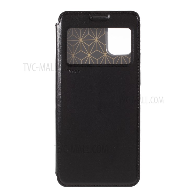 ROAR Vista Da Janela Caso Estande De Couro Com Suporte De Cartão Para Samsung Galaxy A31 - Preto-1