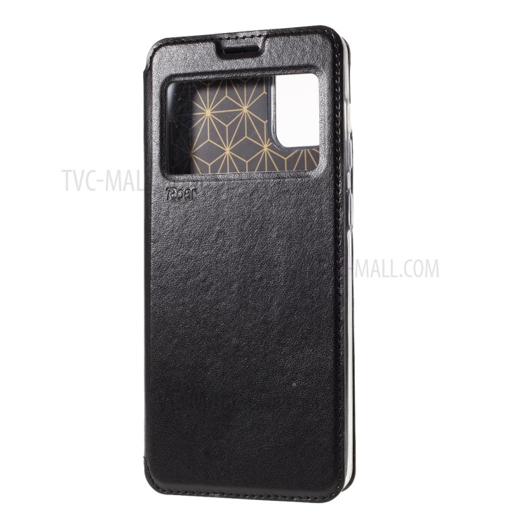 ROAR Vista Da Janela Caso Estande De Couro Com Suporte De Cartão Para Samsung Galaxy A31 - Preto-2