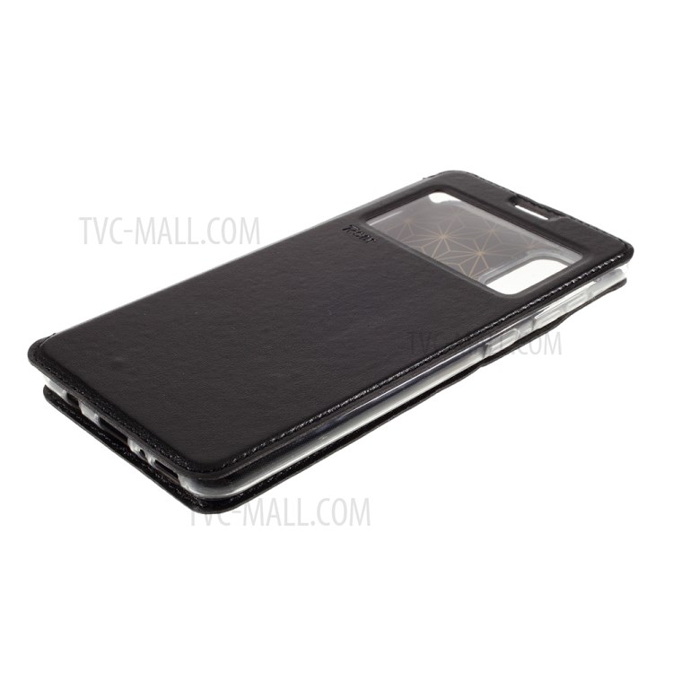 ROAR Vista Da Janela Caso Estande De Couro Com Suporte De Cartão Para Samsung Galaxy A31 - Preto-5
