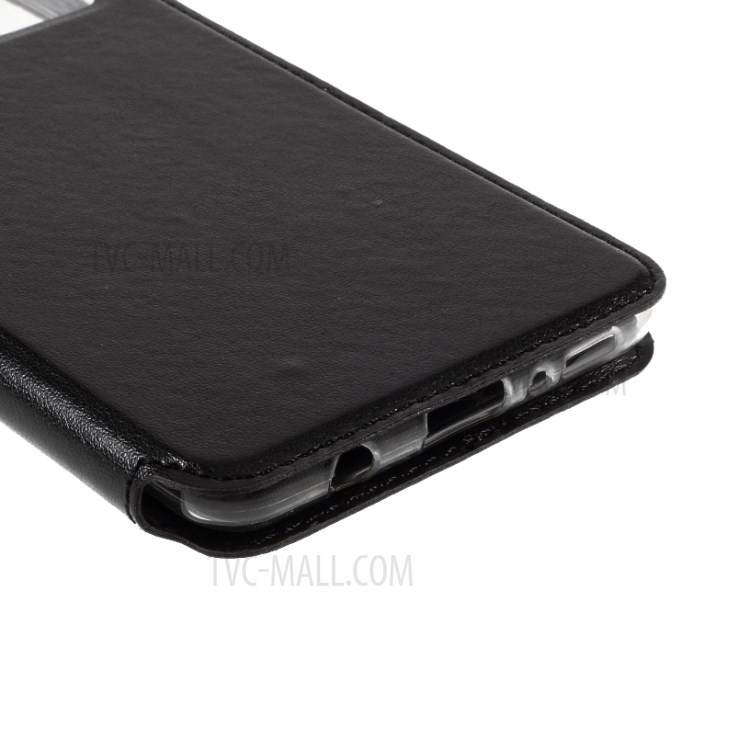 ROAR Vista Da Janela Caso Estande De Couro Com Suporte De Cartão Para Samsung Galaxy A31 - Preto-6