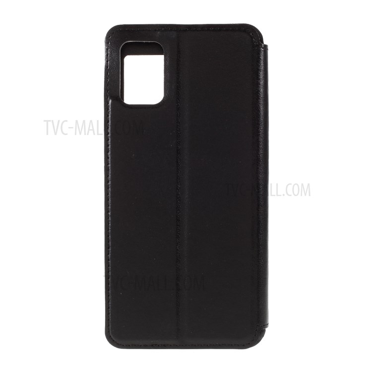 ROAR Vista Da Janela Cartão Estande Caso De Telefone Slot De Couro Para Samsung Galaxy A51 SM-A515 - Preto-3
