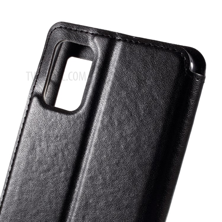 ROAR Vista Da Janela Cartão Estande Caso De Telefone Slot De Couro Para Samsung Galaxy A51 SM-A515 - Preto-4