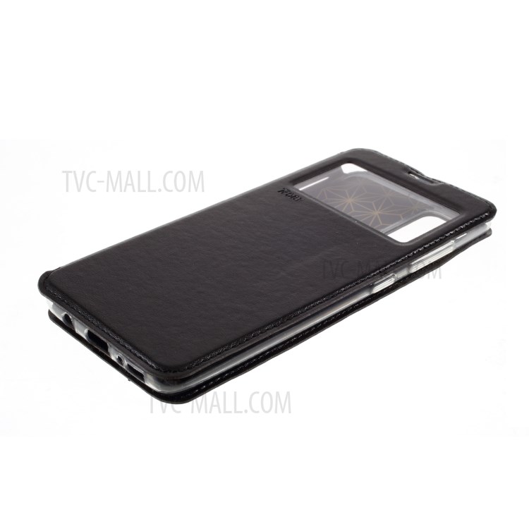 ROAR Vista Da Janela Cartão Estande Caso De Telefone Slot De Couro Para Samsung Galaxy A51 SM-A515 - Preto-5