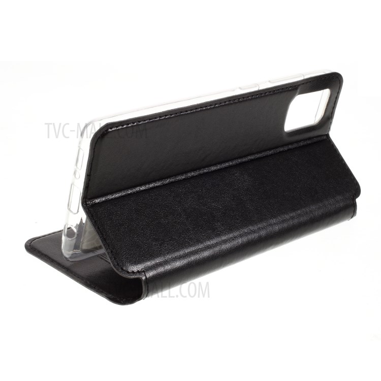 ROAR Vista Da Janela Cartão Estande Caso De Telefone Slot De Couro Para Samsung Galaxy A51 SM-A515 - Preto-7