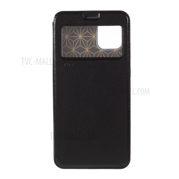 ROAR Vista Da Janela Caso Estande De Couro Com Shell Slot Para Cartão Para Samsung Galaxy A81 / Nota 10 Lite - Preto-1
