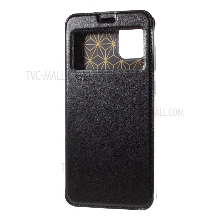 ROAR Vista Da Janela Caso Estande De Couro Com Shell Slot Para Cartão Para Samsung Galaxy A81 / Nota 10 Lite - Preto-2