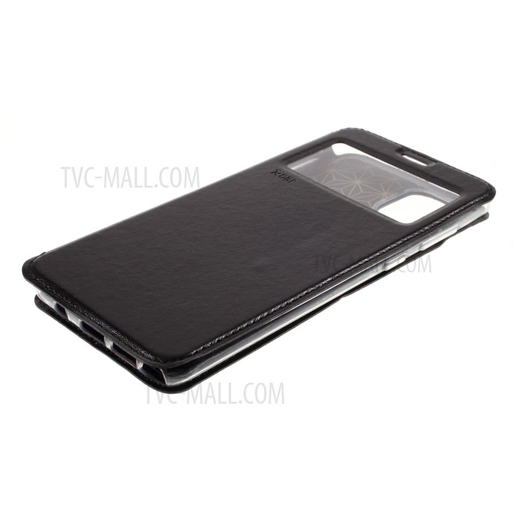 ROAR Vista Da Janela Caso Estande De Couro Com Shell Slot Para Cartão Para Samsung Galaxy A81 / Nota 10 Lite - Preto-5