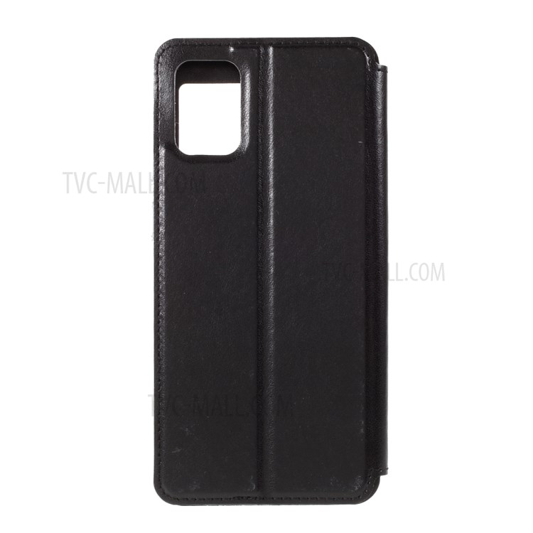 ROAR Ranhura Shell Caso Estande De Couro Cartão De Vista Da Janela Para Samsung Galaxy A71 SM-A715 - Preto-3