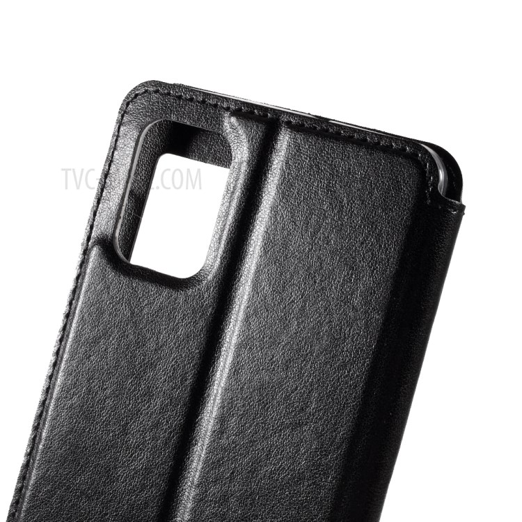 ROAR Ranhura Shell Caso Estande De Couro Cartão De Vista Da Janela Para Samsung Galaxy A71 SM-A715 - Preto-4