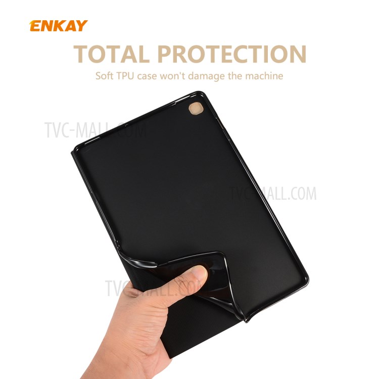Enkay ENK-8005 Shell De Couro PU Couro Vigília / Sono Para Samsung Galaxy Tab S6 Lite 10,4 P610 / P615 - Ouro-7