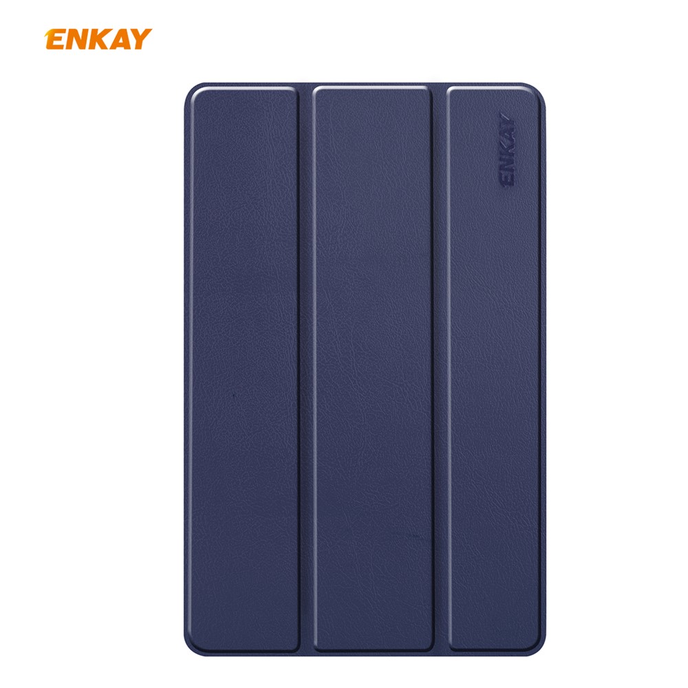 ENKAY Tri-fold Stand PU Leather Smart Tablet Case for Samsung Galaxy Tab S6 Lite P610 / P615 - Dark Blue-2