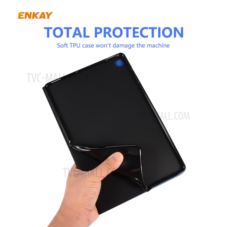 ENKAY ENK-8004 Cloth Texture Leather Smart Tablet Case for Samsung Galaxy Tab S6 Lite 10.4 P610 / P615 - Blue-7