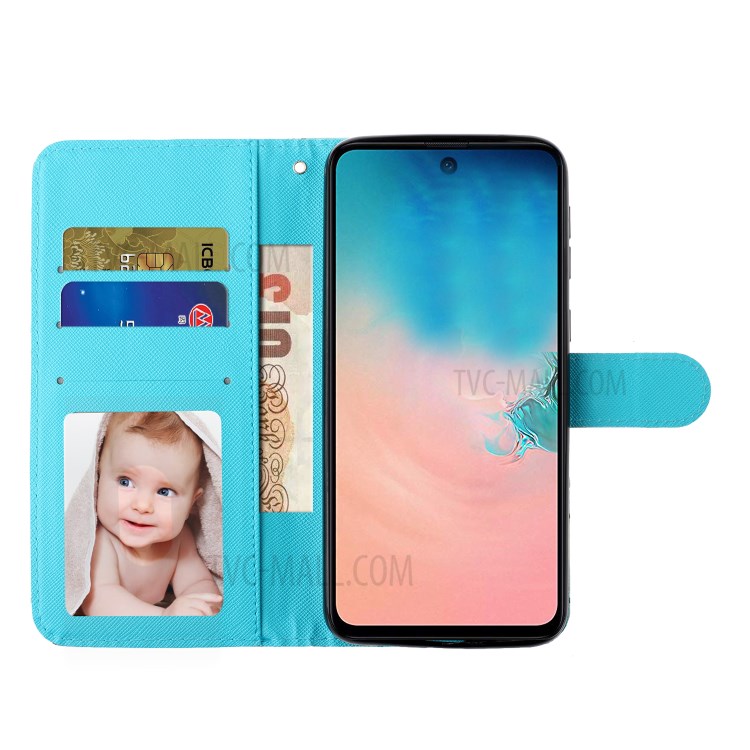 Ponto De Luz Decoração Padrão Caso Carteira Em Relevo Telefone De Couro Para Samsung Galaxy A71 SM-A715 - Borboleta-7