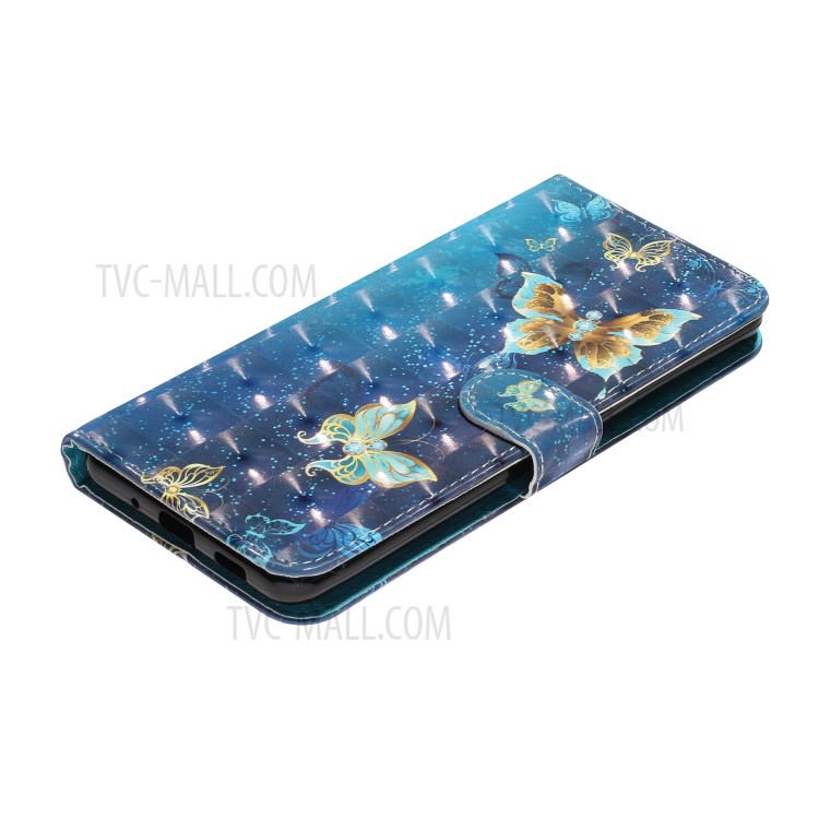 Light Spot Decor Pattern Embossed Leather Case Wallet for Samsung Galaxy S20 Ultra - Butterfly-5