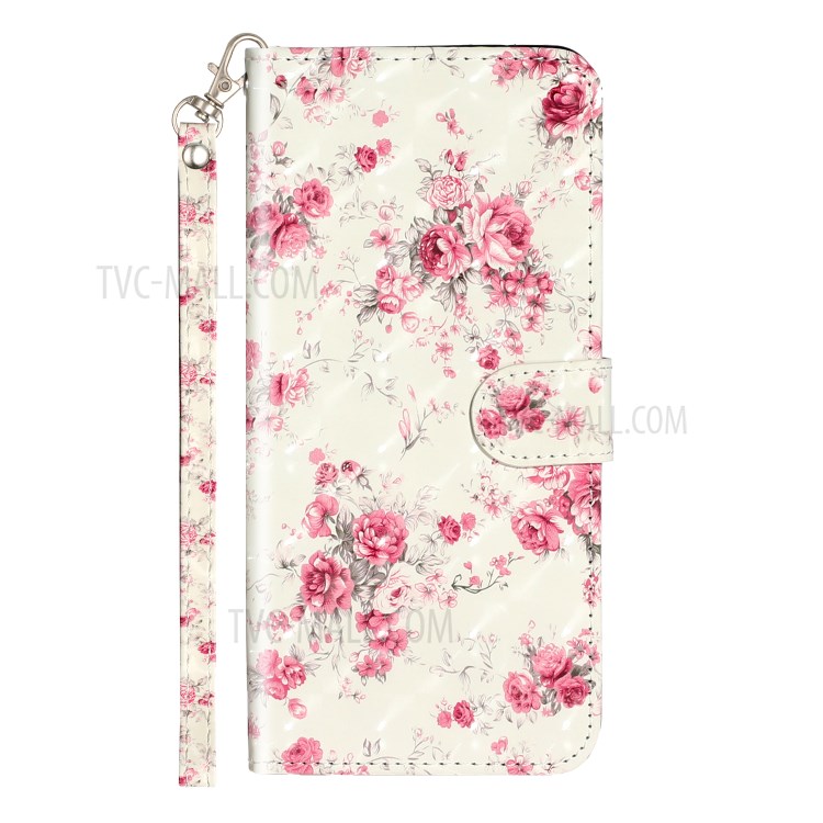 Light Spot Decor Pattern Embossed Leather Case Wallet for Samsung Galaxy S20 Ultra - Flower-3