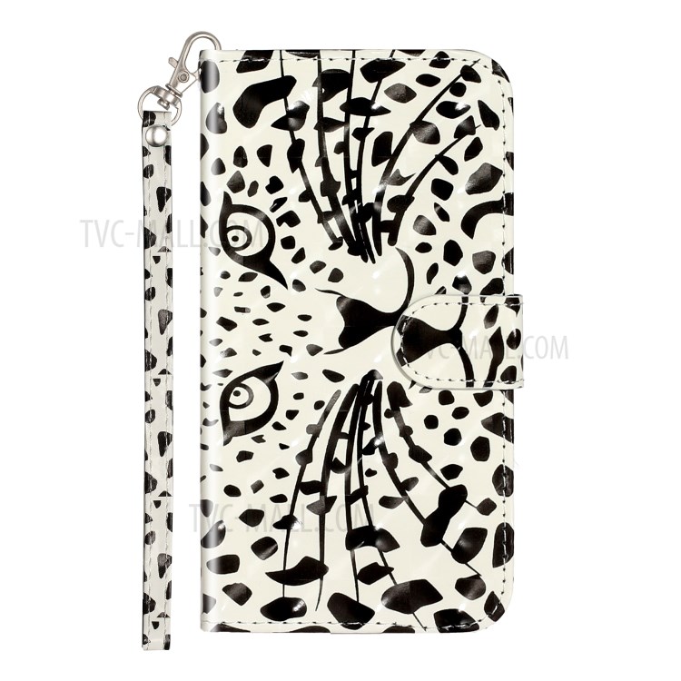 Décoration Spot Lumineux Étui En Cuir À Motifs Couverture De Téléphone Portefeuille Pour Samsung Galaxy J5 (2017) / J5 Pro (2017) - Léopard Bande Dessinée-3