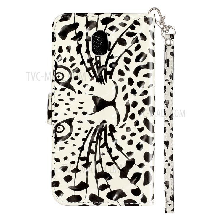 Décoration Spot Lumineux Étui En Cuir À Motifs Couverture De Téléphone Portefeuille Pour Samsung Galaxy J5 (2017) / J5 Pro (2017) - Léopard Bande Dessinée-4
