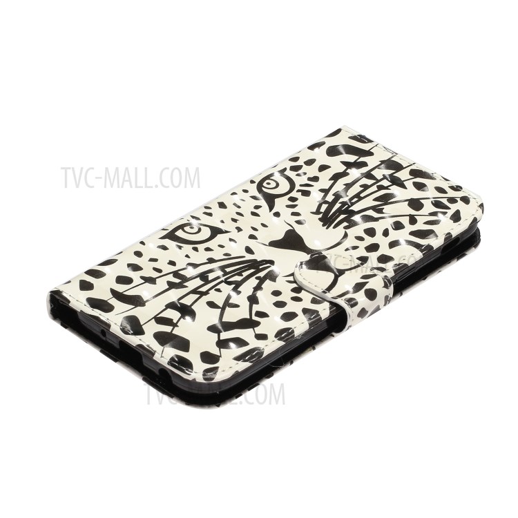 Décoration Spot Lumineux Étui En Cuir À Motifs Couverture De Téléphone Portefeuille Pour Samsung Galaxy J5 (2017) / J5 Pro (2017) - Léopard Bande Dessinée-5